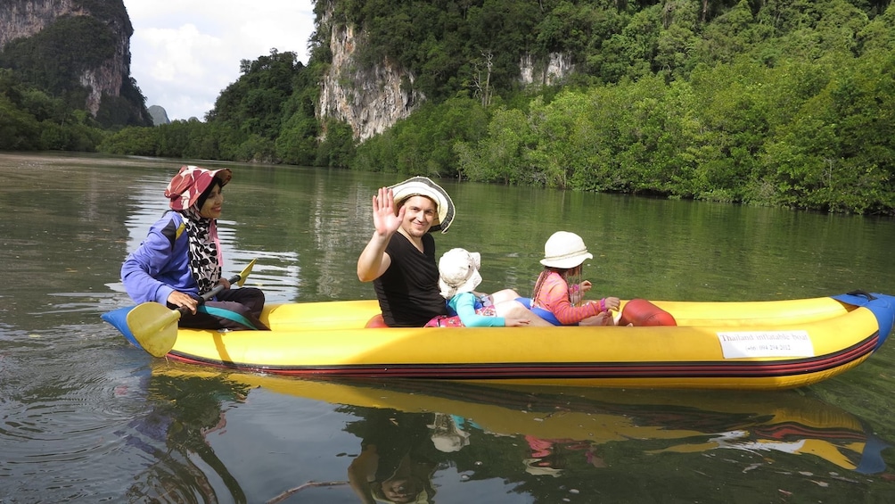 Group canoeing on Phang Nga Bay 