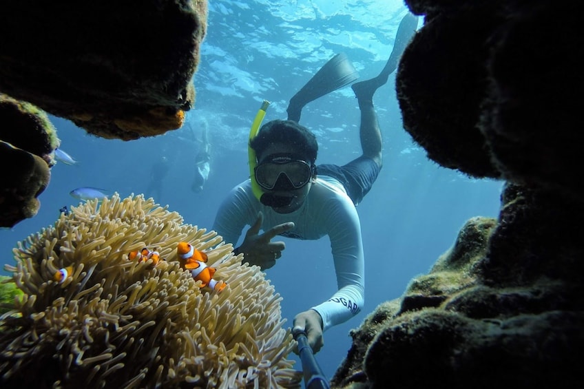 Man snorkeling on the Surin Islands