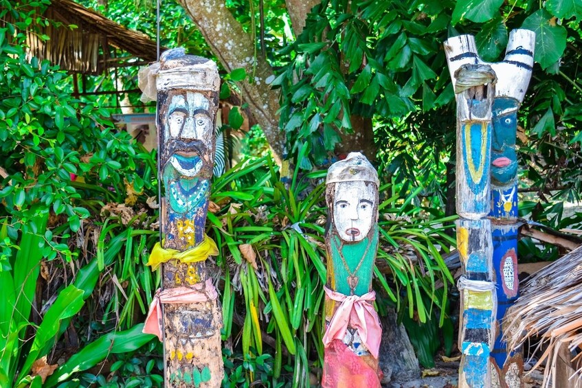 Painted poles on Surin Islands