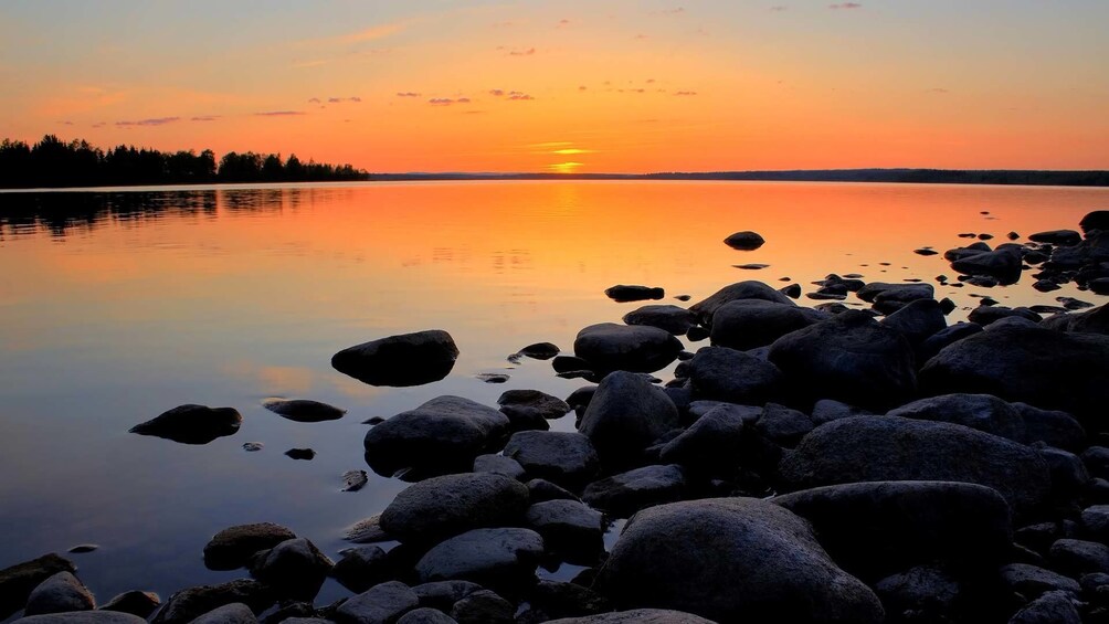 The midnight sun in Rovaniemi