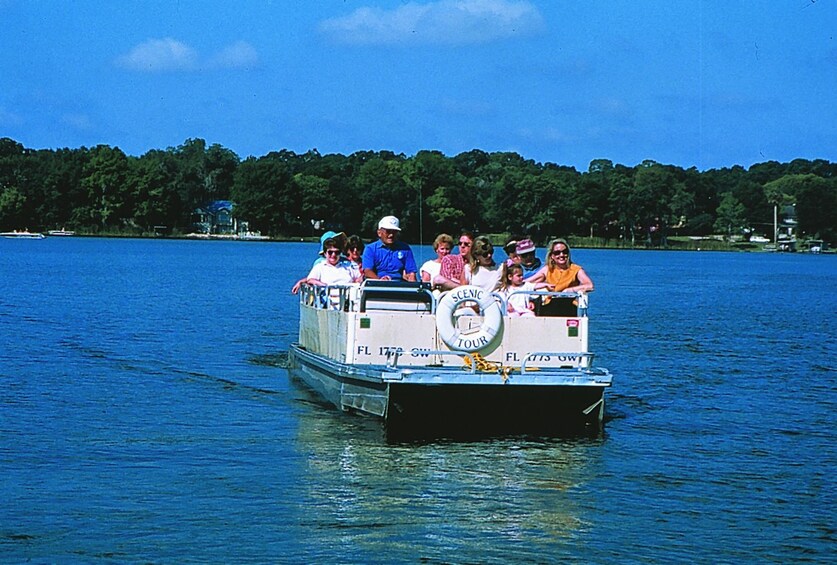 Group on a scenic boat cruise in Orlando