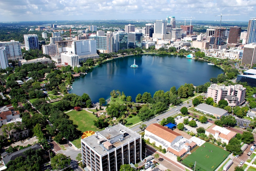 Aerial view of Downtown Orlando