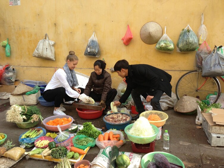 Local food stall in Vietnam