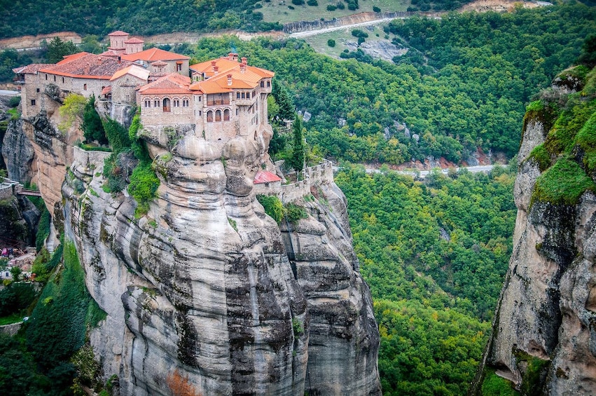 Day view of the Monastery of the Holy Trinity, Meteora in Greece