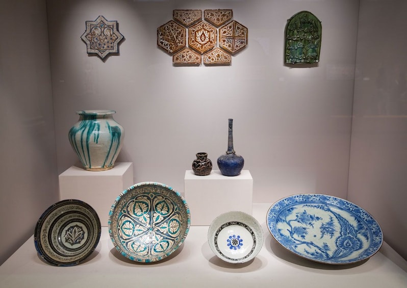 Blue and white porcelain at the Asian Civilisations Museum in Singapore