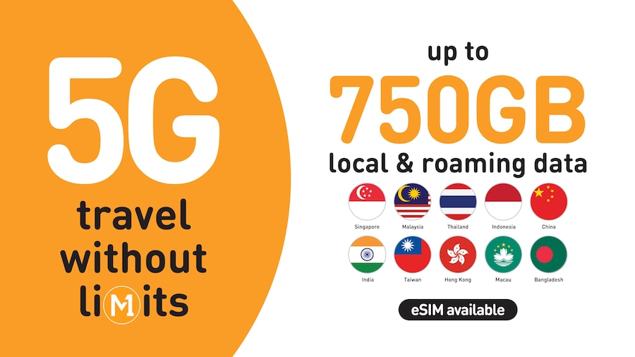Singapore 4G M1 Tourist SIM/eSIM - Airport & City Pick-Up