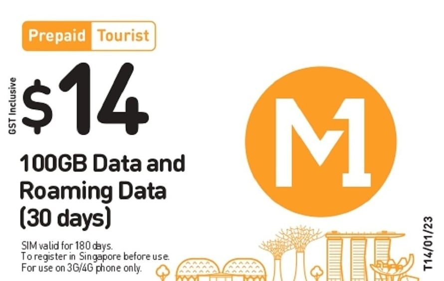 M1 Prepaid Tourist SIM