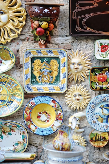 Painted pottery in Capri