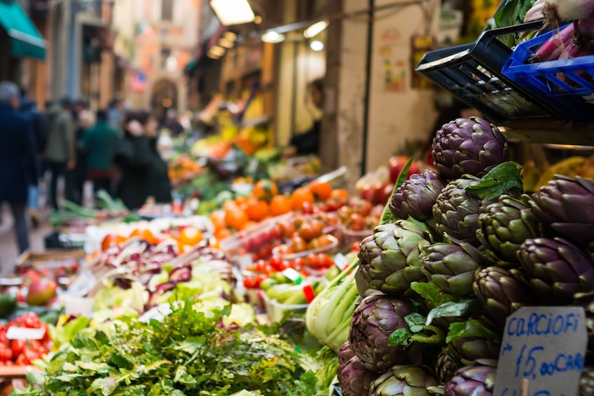 Private Market Tour + Cook + Dine in a local home in Bologna