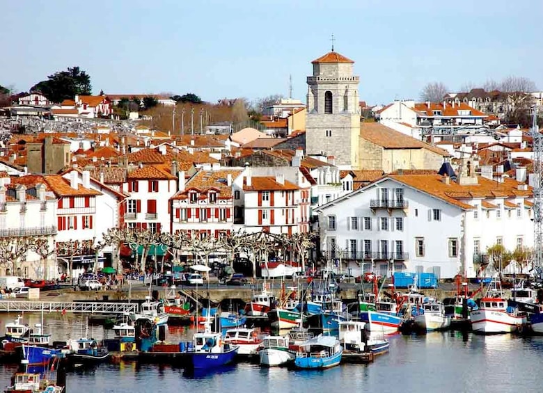 Day view of the Saint-Jean-de-Luz commune in France