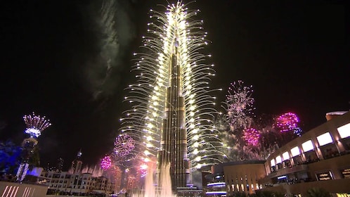 New Years Party Cruise 2025 at Dubai Water Canal - Burj Khalifa Fire Show