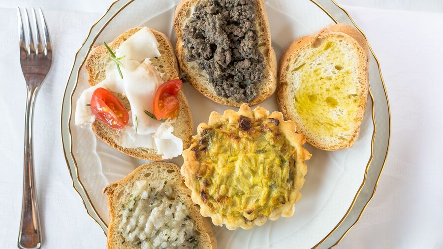 Plate of food in Lucca