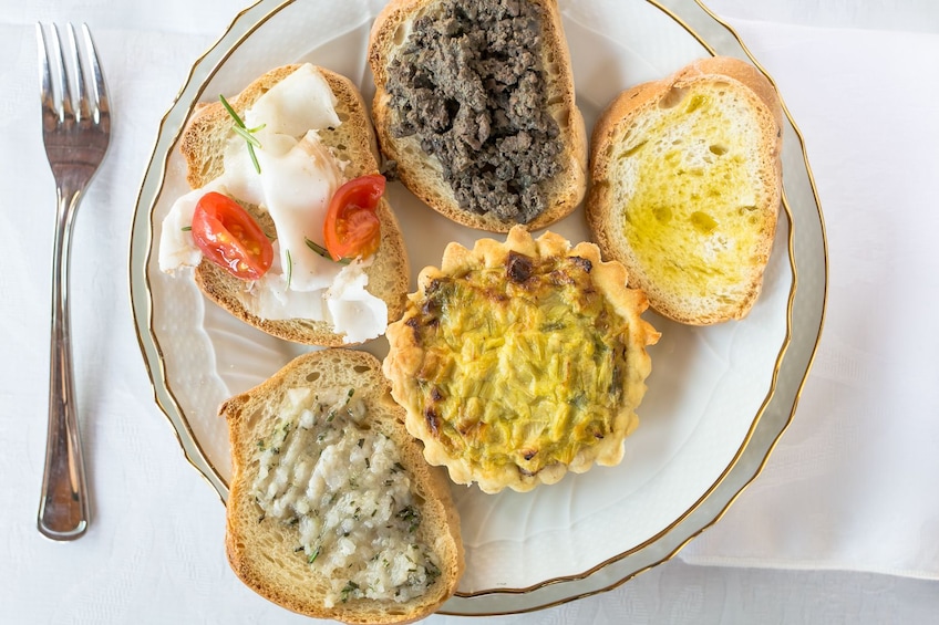 Plate of food in Lucca