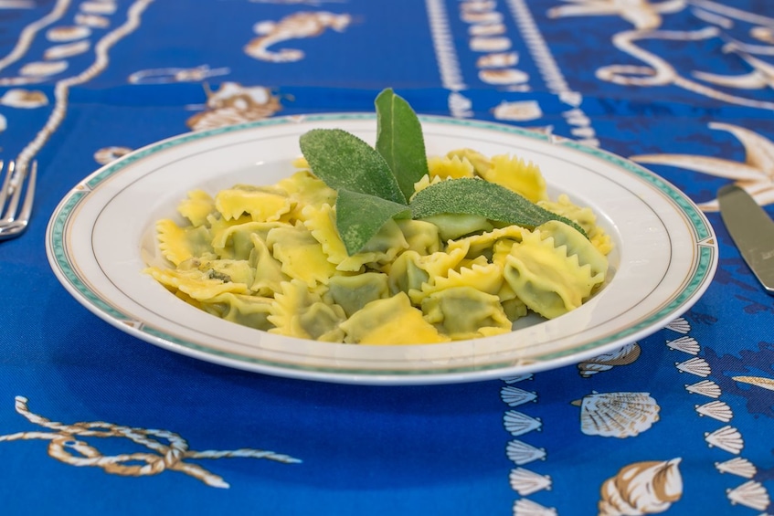 Pasta made at a private cookery demo in Turin  