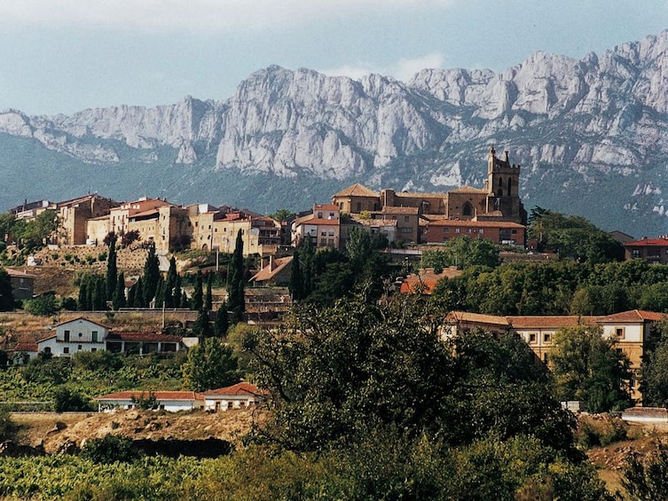 Village and mountain range views in Spain 