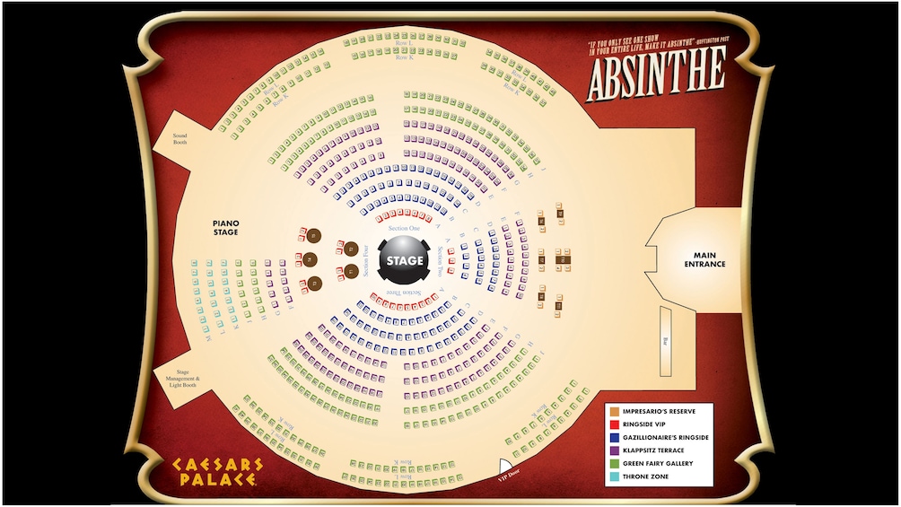 Absinthe Show at Caesars Las Vegas