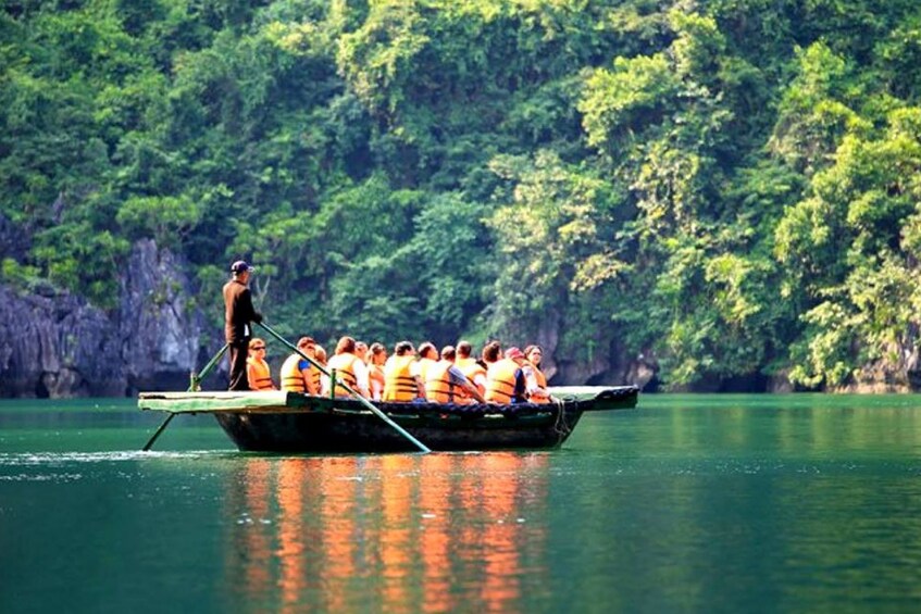 Small tour boat in Halong Bay