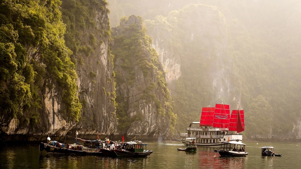 Boats in Halong Bay