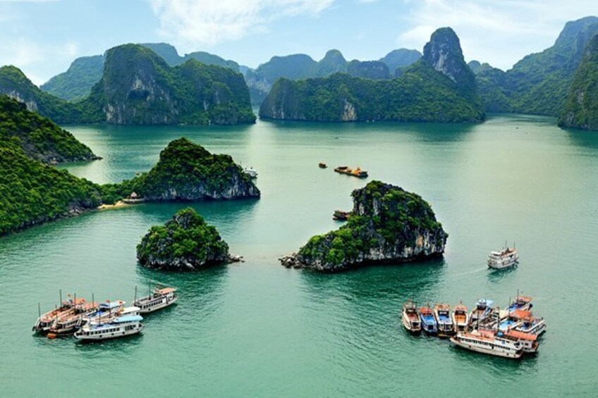 Boats in Halong Bay