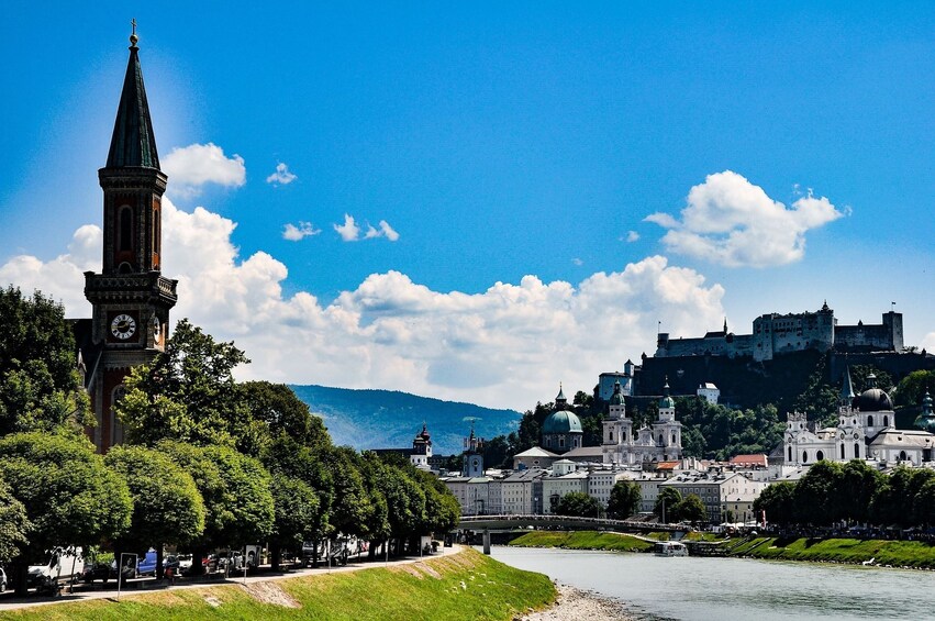 Beautiful city view of Salzburg
