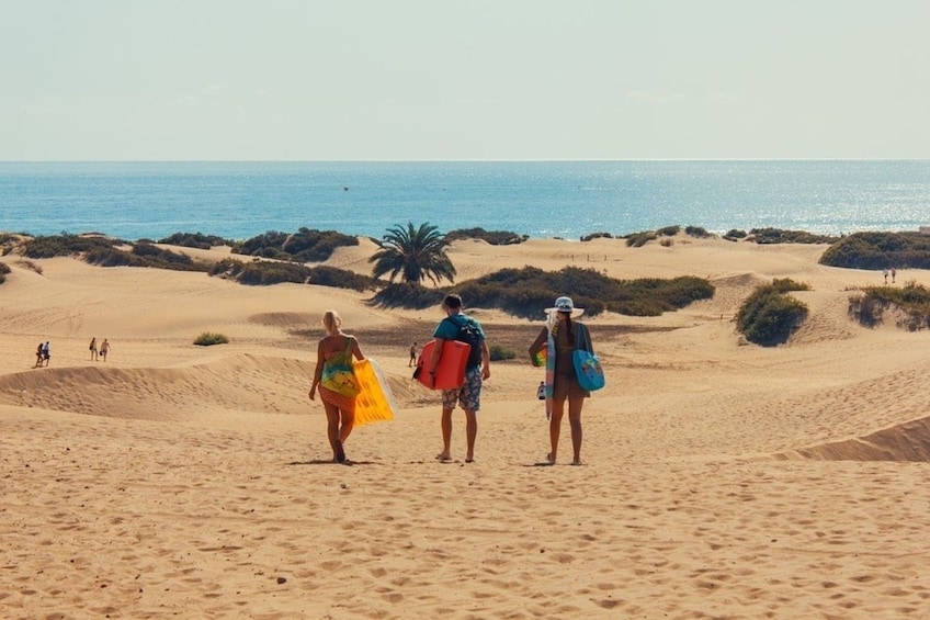 People walking on the beach in Gran Canaria