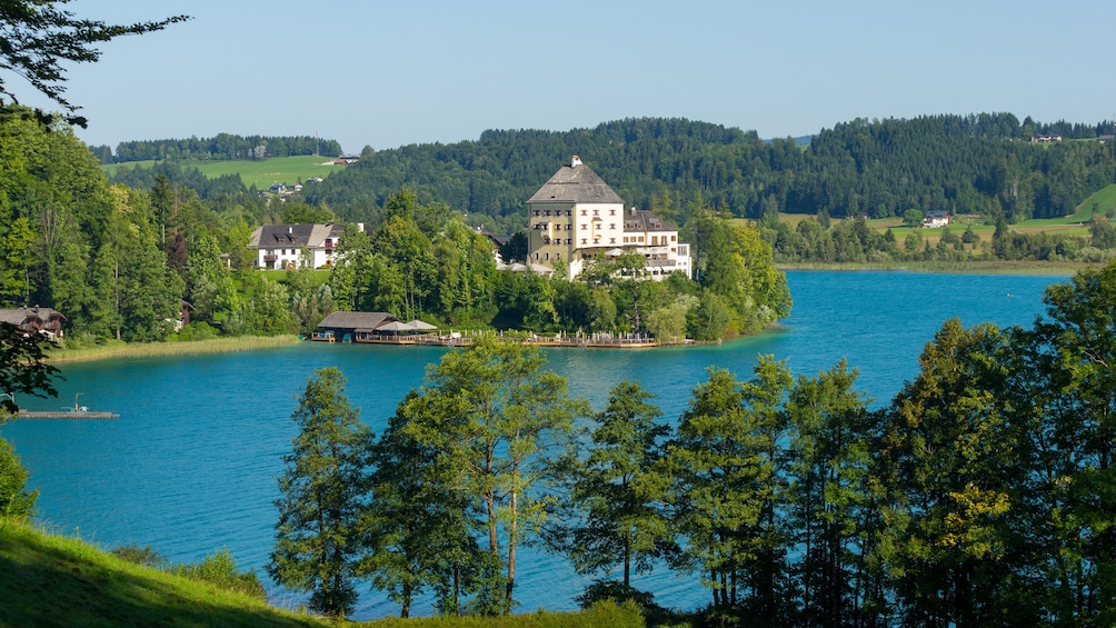 Lake Fuschlsee in Austria during the summer