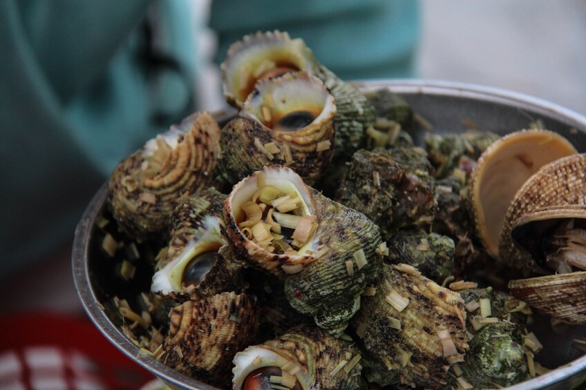 Closeup of seafood dish in Nha Trang, Vietnam