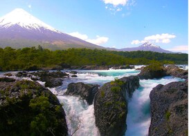 Osorno Volcano & Petrohue Waterfalls from Puerto Varas