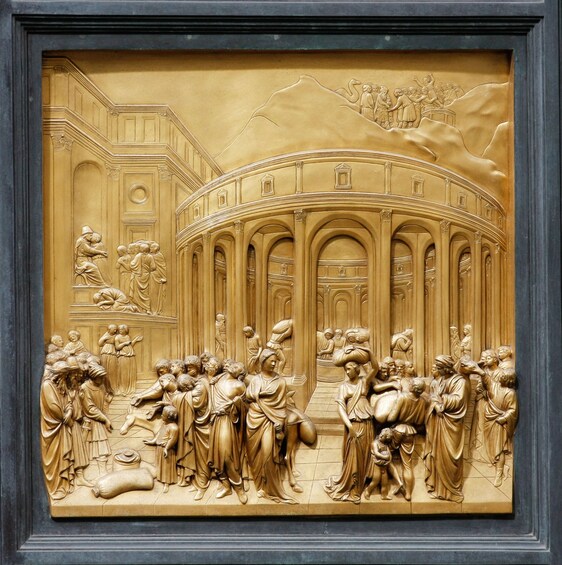 Bronze East Door Panel At Florence Baptistery 