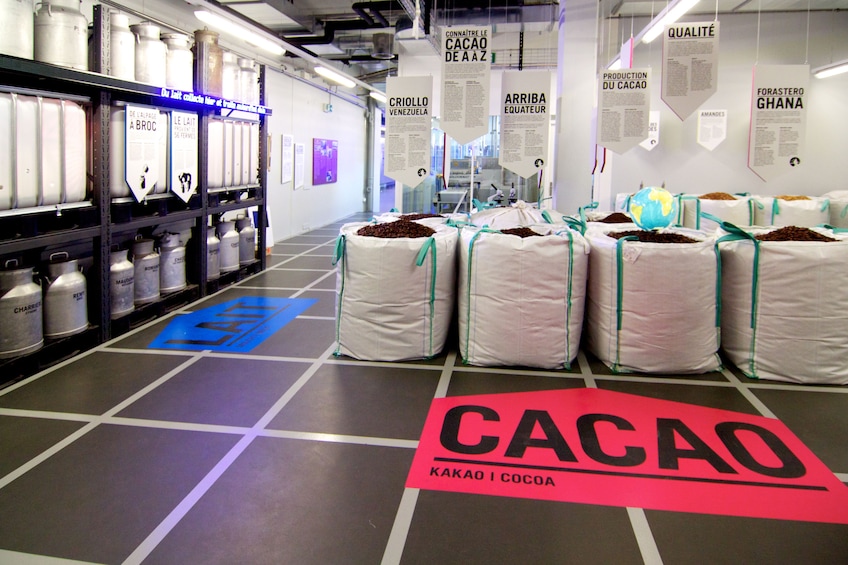 View inside the Maison Cailler chocolate factory in Switzerland