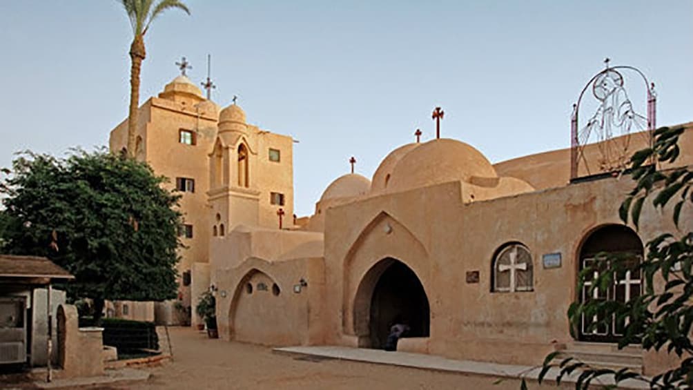 Exterior of Monastery of Wadi El Natrun on a sunny day