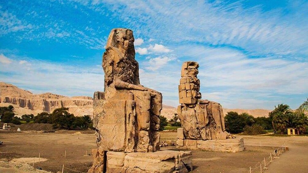 Colossi of Memnon on a sunny day