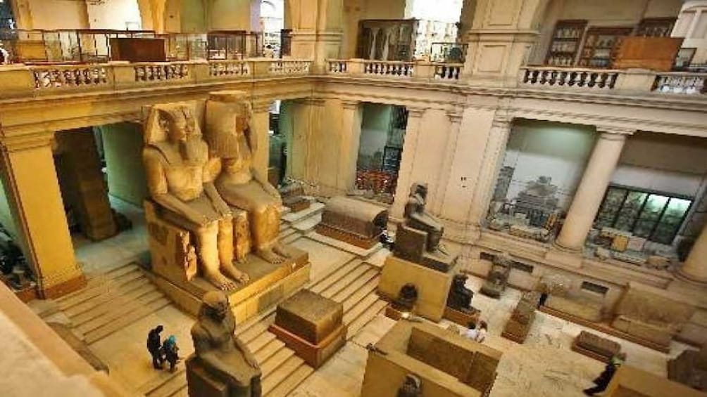 Aerial view of gallery at the Museum of Egyptian Antiquities