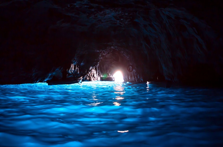 Blue Grotto sea cave on the Amalfi Coast