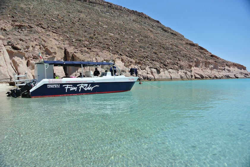 Catamaran near beach of Espiritu Santo Island