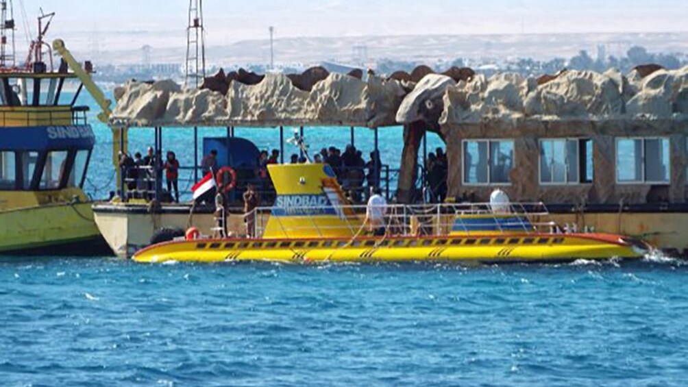 Sinbad submarine at port in Hurghada, Egypt