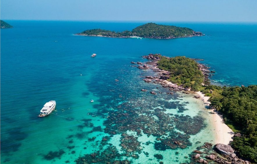 Aerial view of northern Phu Quoc Island 
