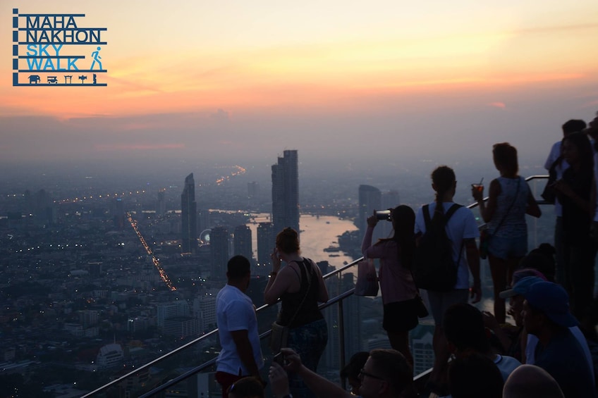 Maha Nakhon in the Thailand skyline at dusk