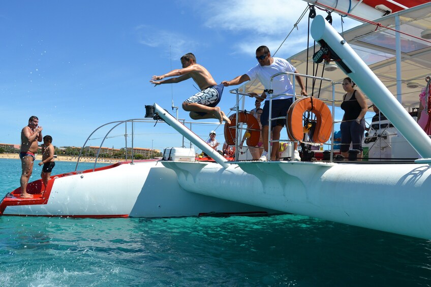 Catamaran sailing experience from Caleta de Fuste