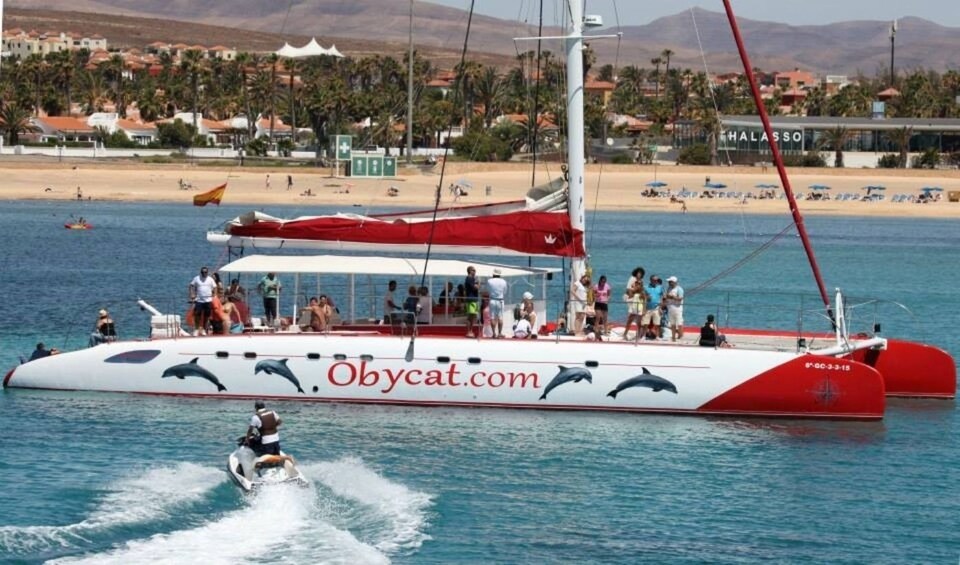 Catamaran sailing experience from Caleta de Fuste