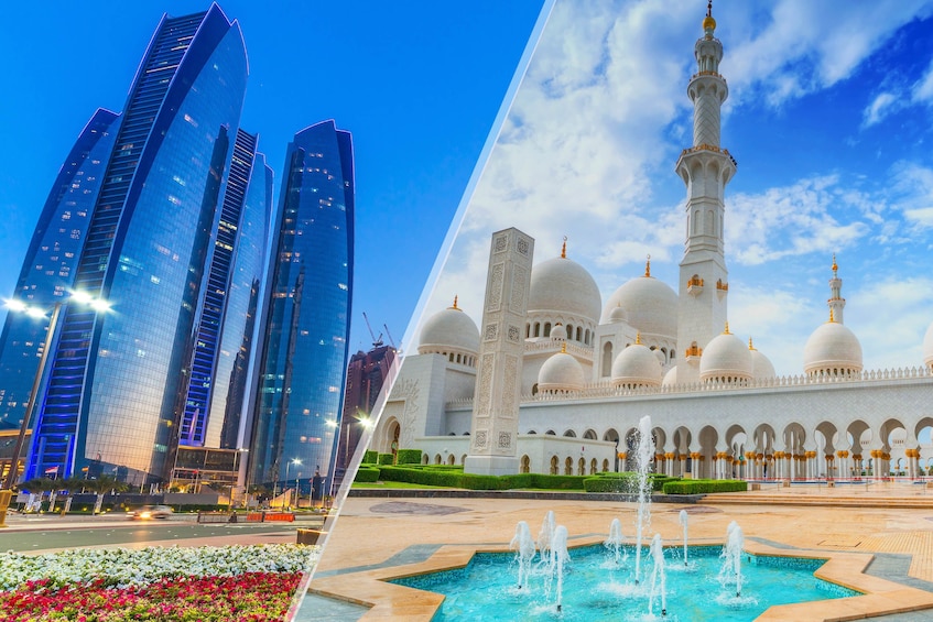 Mosque and Etihad combo image