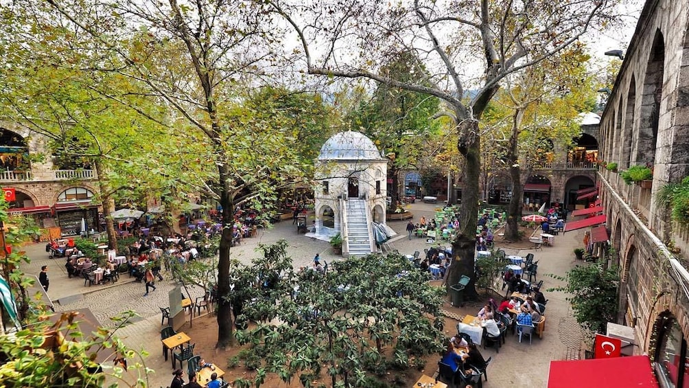 Outside dining areas in Bursa 