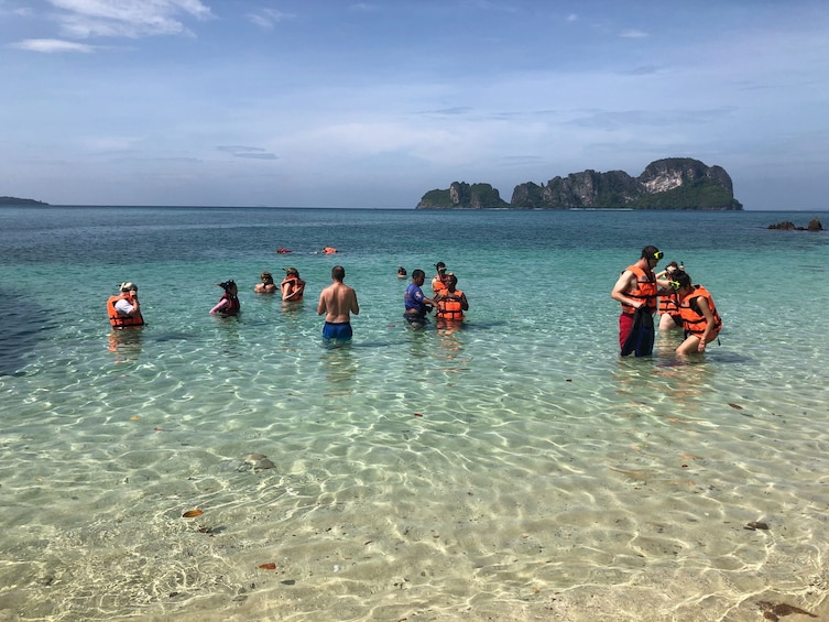 Visitors snorkeling on Phang Nga Bay