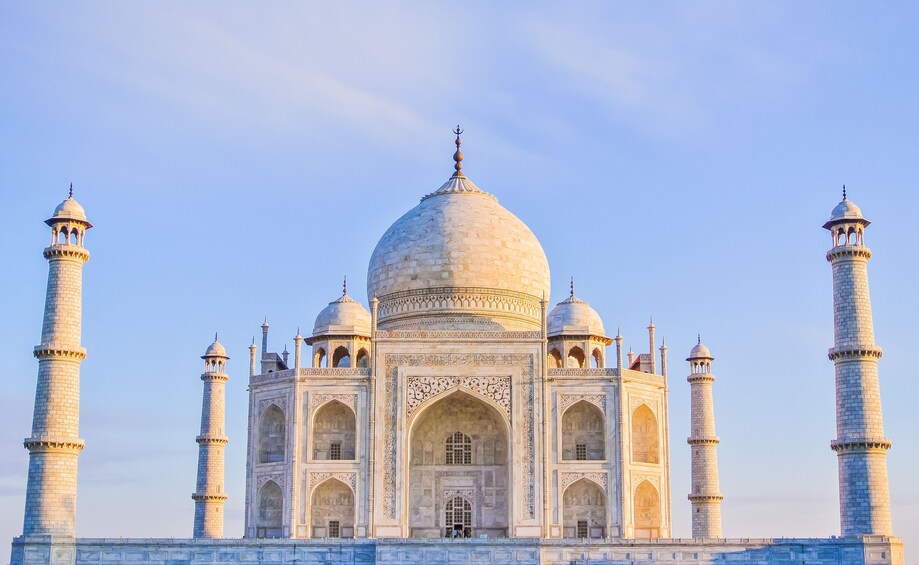The Taj Mahal on a clear morning