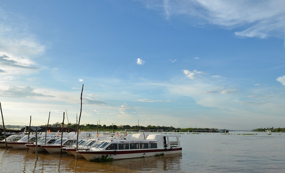 Boats docked in Vietnam