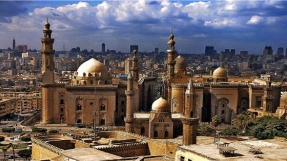 Mosque-Madrassa of Sultan Hassan on an overcast day