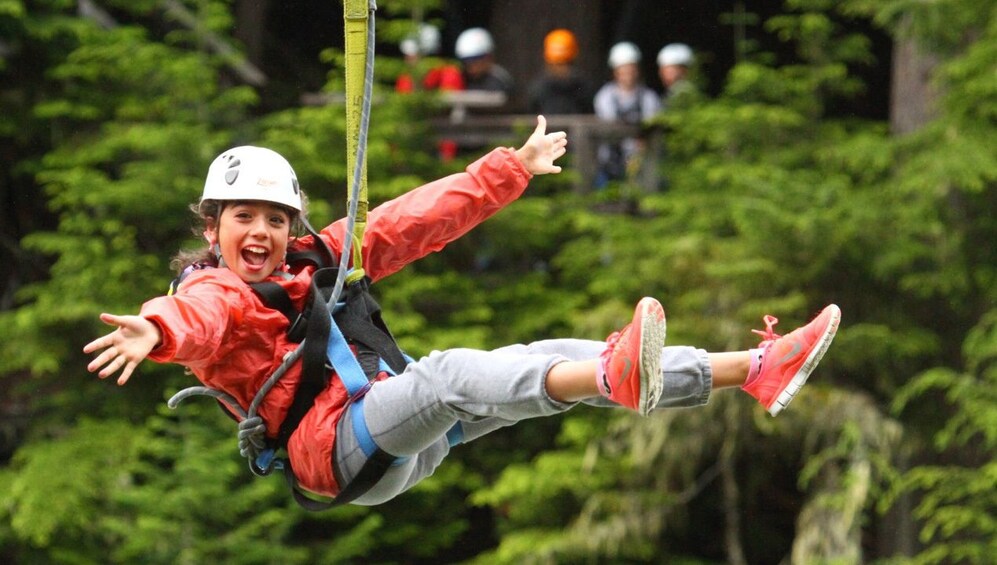 Child zip lining in Punta Cana