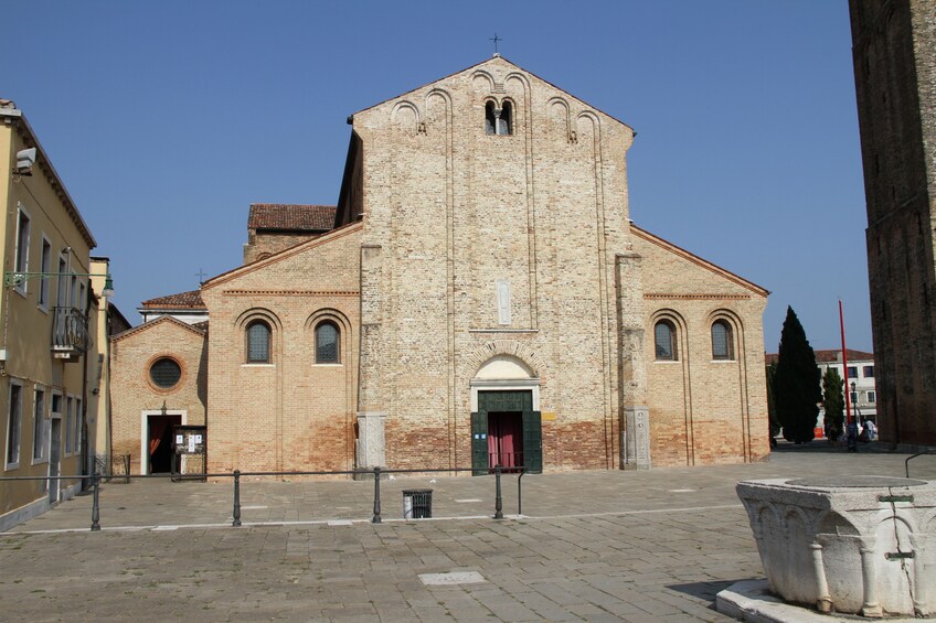 Large stone church in Venice, Italy