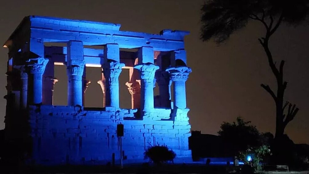 Philae Temple lit up at night