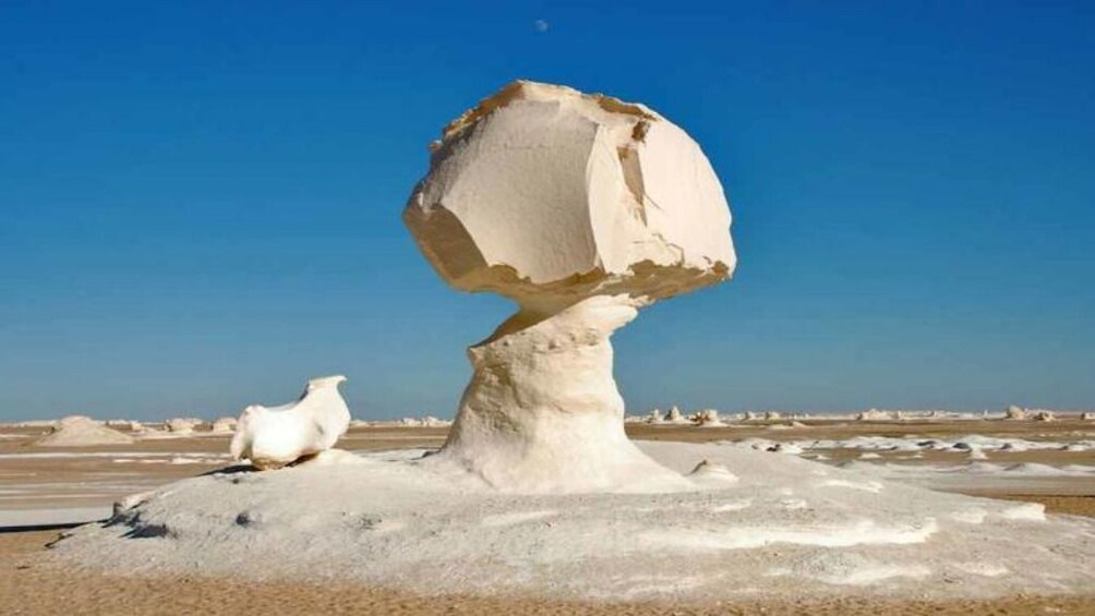 Limestone rock formation in the White Desert of Egypt